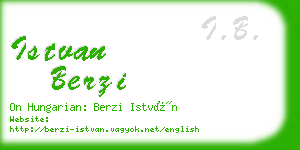 istvan berzi business card